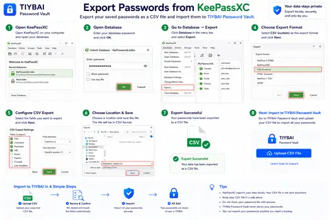 KeePassXC import guide