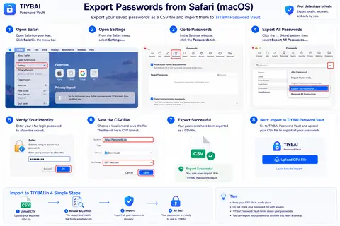 Safari / Apple Passwords import guide